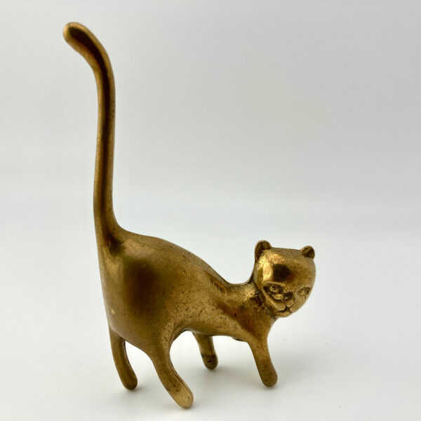 Chat porte-bagues en laiton – Image 3