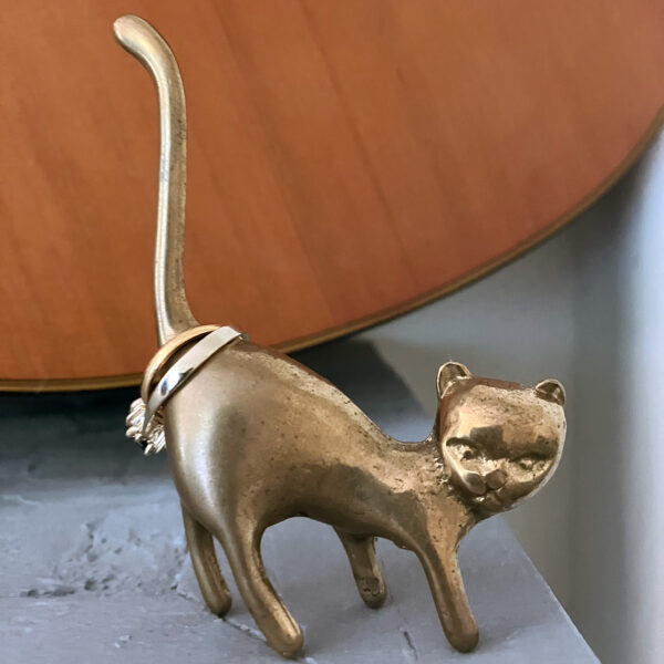 Chat porte-bagues en laiton – Image 6