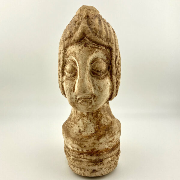 Buste double visage en plâtre patiné – Image 3