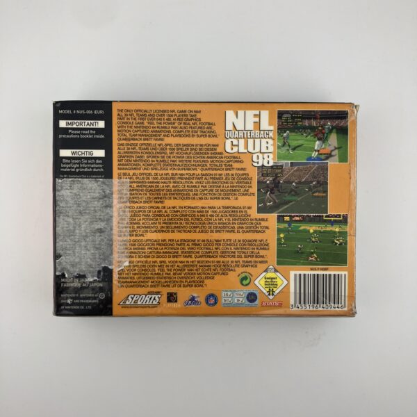 Jeu Nintendo 64 "NFL Quarterback Club 98" – Image 2