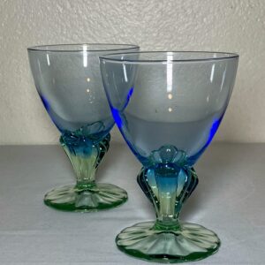 Duo de verres Bormioli Rocco Bahia vintage bleu & vert