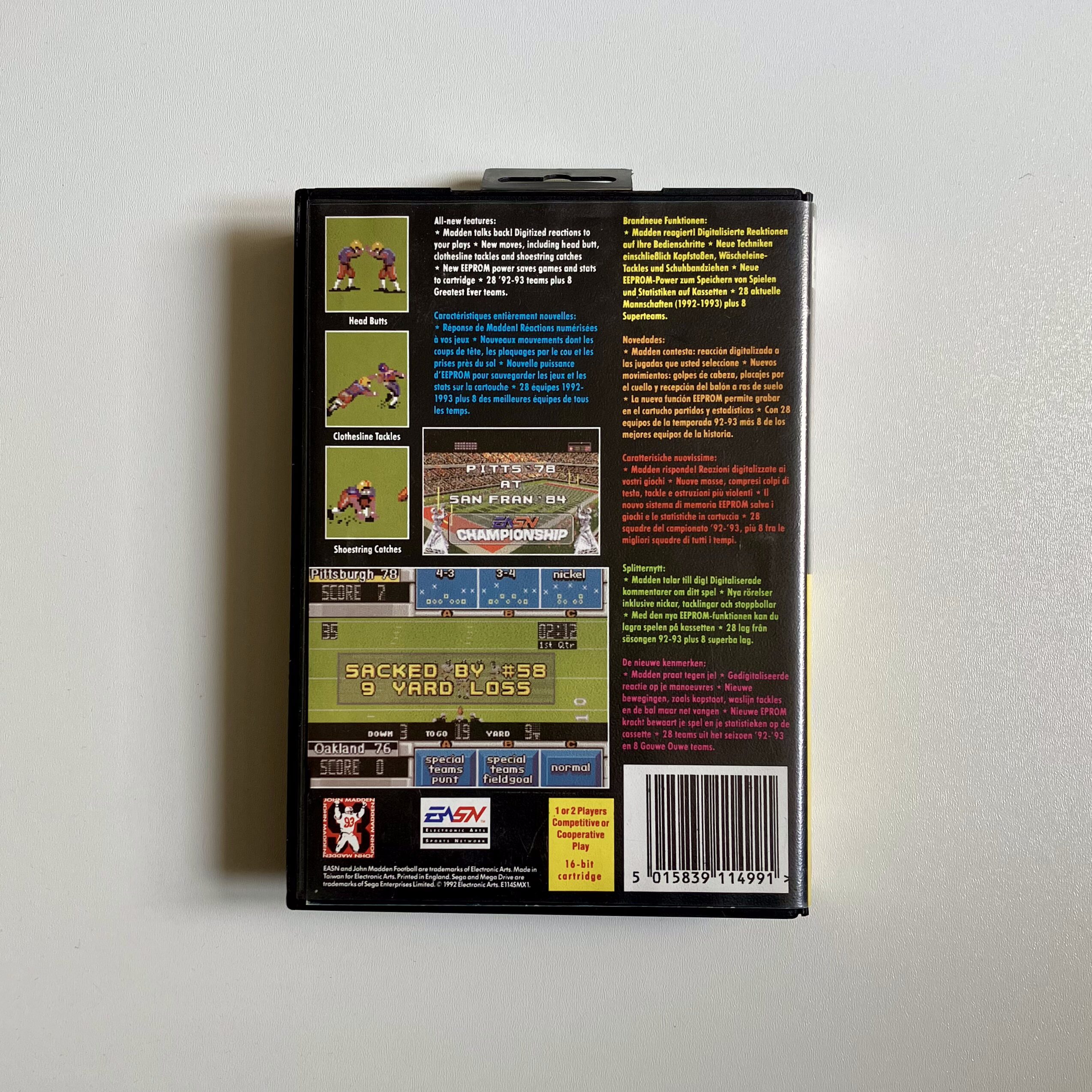 Sega Mega Drive "John Madden Football'93" – Image 2